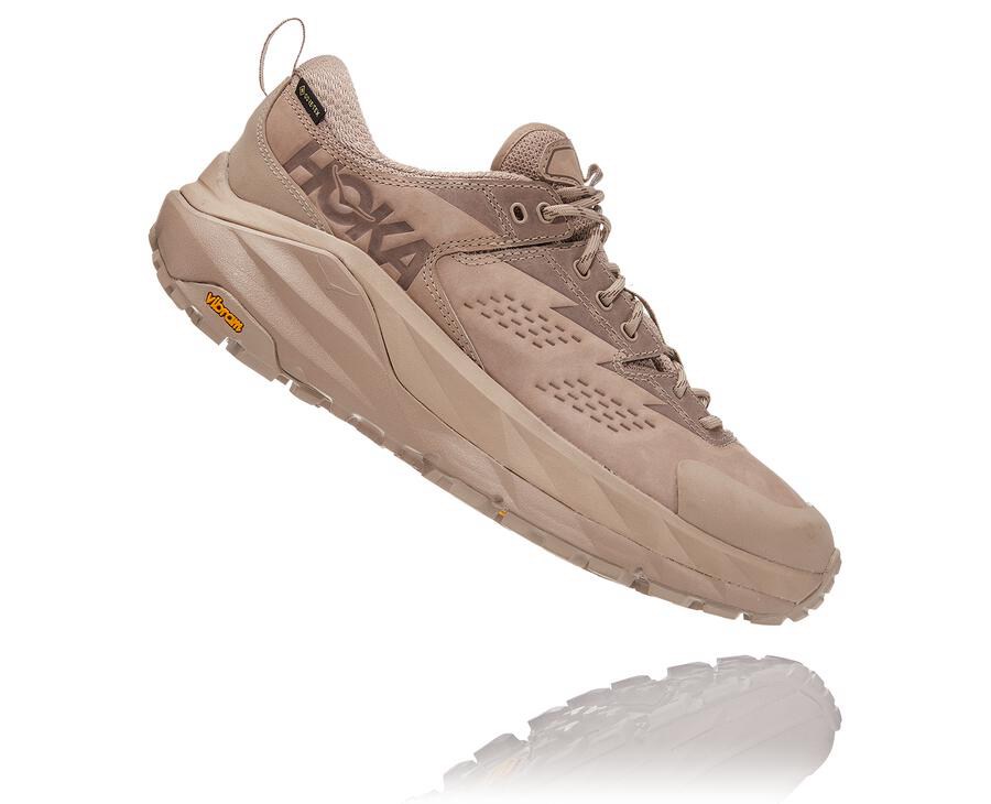 Tenis Hoka One One Trail Hombre Beige - Kaha Bajos Gore-Tex - TMDY70529